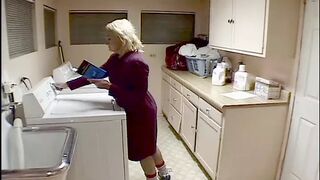 grandmother fingers herself when her stepdaughter comes to visit, she wants to join in and kisses her big nipples and gr