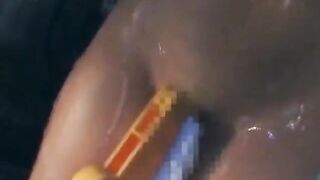 The two lesbian japanese guards bring a poor innocent girl from sex shop to the dungeon of their sado master. - 3 image