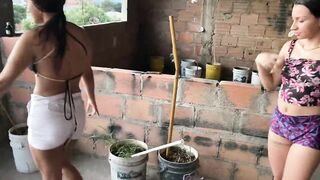 I help my stepsister with the garden chores - 2 image