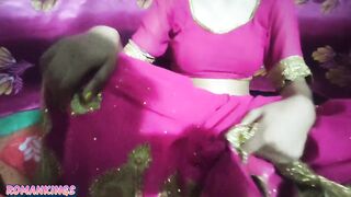 Desi Naina wear her pink sareee then fuck in doggy style - 10 image