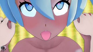 Pokemon Cynthia Trains Bea's Ass & Pussy, Gets Worshipped By Her Tongue - Uncensored 3D Hentai - 11 image