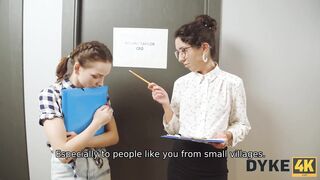 DYKE4K. New Girl and Her Naughty Coworkers - 3 image