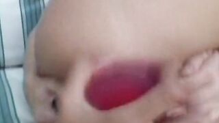 Lesbian sluts screwing their own asses with fake cocks - 14 image