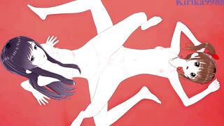 Yumi Fukuzawa and Sachiko Ogasawara have lesbian play in the bedroom. - Maria Watches Over Us Hentai - 15 image