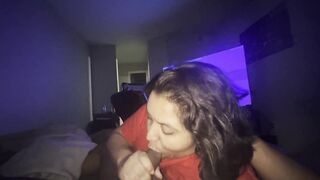 LATINA WIFE GIVES BOYFRIEND A BLOWJOB BEFORE THE SUPERBOWL ON MADDEN 23 - 11 image