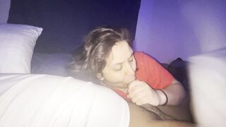 LATINA WIFE GIVES BOYFRIEND A BLOWJOB BEFORE THE SUPERBOWL ON MADDEN 23 - 3 image