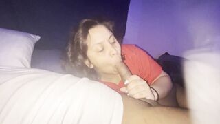 LATINA WIFE GIVES BOYFRIEND A BLOWJOB BEFORE THE SUPERBOWL ON MADDEN 23 - 5 image