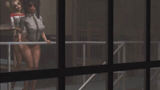 Rough sex in prison! Harley Quinn fucks hard a female prison guard - 12 image