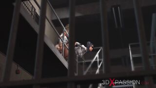 Rough sex in prison! Harley Quinn fucks hard a female prison guard - 15 image