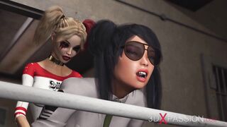 Rough sex in prison! Harley Quinn fucks hard a female prison guard - 6 image