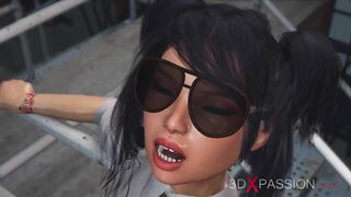 Rough sex in prison! Harley Quinn fucks hard a female prison guard - 9 image