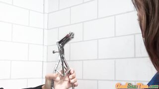 Lez babe anally toyed in the prison with toys by Asian MILF - 4 image