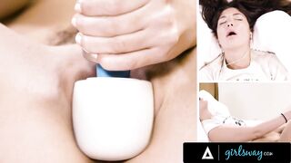 GIRLSWAY - Petite Brunette Jane Wilde Gives Herself Orgasms With Clit Vibrator During Solo Session - 12 image