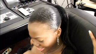ebony lesbian strapon fucking and foot sex - 1 image