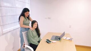 My husband hires a lesbian secretary and she doesn't know that I ended up having sex with her - 6 image