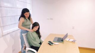 My husband hires a lesbian secretary and she doesn't know that I ended up having sex with her. - 6 image