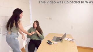 My husband hires a lesbian secretary and she doesn't know that I ended up having sex with her. - 8 image