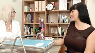 chubby lesbians spill on their naked bodies while baking - 2 image