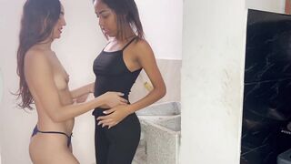 I help my STEP-SISTER to wash her clothes and we end up FUCKING on top of the wash - 4 image