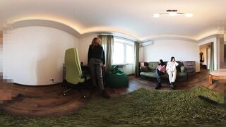 3-D VR Lesbian Foot Worship - 2 image