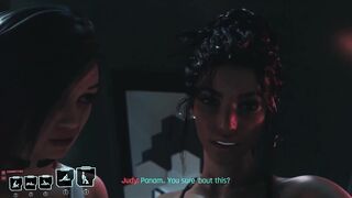 Modification of the girl made two bitches very happy - Animation Pov futanari 3some sex, where dickgirl fucks two girls - 4 image