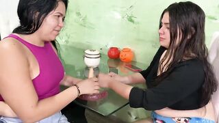 My stepmother gets excited when she sees my huge tits and wants to fuck with me - 5 image