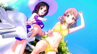 MIKU AND HIBIKI FROM SYMPHOGEAR HAVE LESBIAN SEX  - 14 image