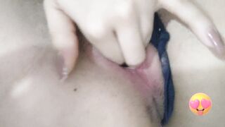 DELICIOUS LITTLE SLUT MASTURBATES HER JUICY PUSSY - 13 image