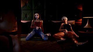 A collection of all videos from the game about two babes with small tits getting a job in a brothel. Full video with voice and text in my Red channel. 3D VR animation hentai video game Virt a Mate anime cartoon - 12 image