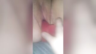 Amateur Lesbian Wife Rose Dildo Fuck Tease - 6 image