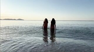 Two tin bathe naked on the public Beach - 15 image