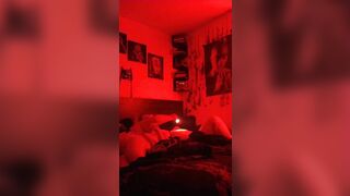 Lesbians play with hot wax