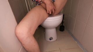 Hot schoolgirl loves to masturbate, even in a public toilet - 3 image