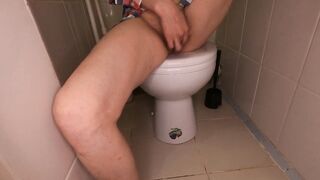 Hot schoolgirl loves to masturbate, even in a public toilet