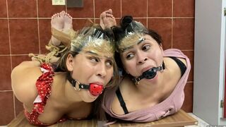 Hogtied Hotties Has Fun Being Two Bound And Gagged Girls In Tight Bondage - 1 image