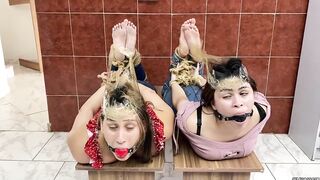 Hogtied Hotties Has Fun Being Two Bound And Gagged Girls In Tight Bondage - 13 image