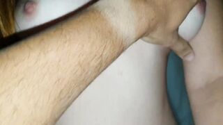 Rubbed her pussy on my dick and then she got a creampie - 3 image