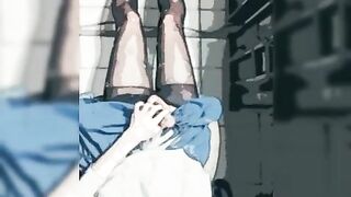 Cosplay black stockings masturbation - 10 image