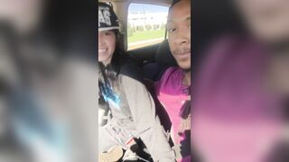 lesbian gives friend handjob in car - 8 image