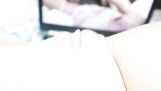 WATCH PORN WITH ME - Cumming to lesbian porn - 7 image