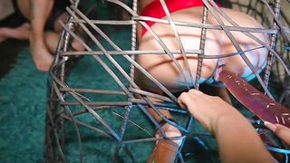 we put dildo in her ass while she's locked in the lock up GGmansion - 13 image
