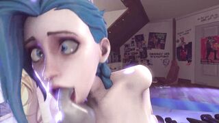 horny teen pounding hard ALL her holes in bedroom using huge dildo, anal plug and bbc to stretch her mouth - 11 image