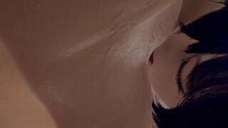 Busty Milf Gets Her Pussy eaten standing by a thirsty Inexperienced Lesbian : 3D Porn - 13 image