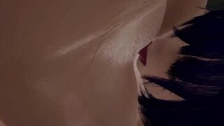 Busty Milf Gets Her Pussy eaten standing by a thirsty Inexperienced Lesbian : 3D Porn - 6 image