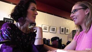 Using the many sex toys they have the blonde and the lesbian milf make each other cum - 3 image