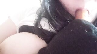 Asian Chinese lesbian teen girl masturbate suck big didlo cock - 3 image
