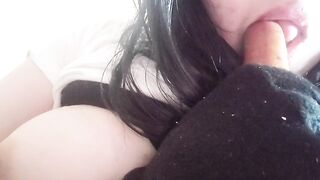 Asian Chinese lesbian teen girl masturbate suck big didlo cock - 4 image
