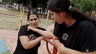 My best friend interrupts my exercise routine, so that I comfort her because her husband cheats on her, nothing better than a clitoral suck - 1 image