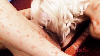 Lou lou and christine love lick cherry jam off of each others nipples - 12 image