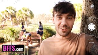 Attractive BFFS Chloe Temple, Aubry Babcock & Sawyer Cassidy Get Protein Shot After Workout - BFFS - 2 image